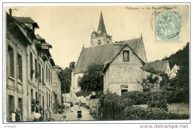 76 VILLEQUIER ++ La Rue De L'Eglise ++ - Villequier