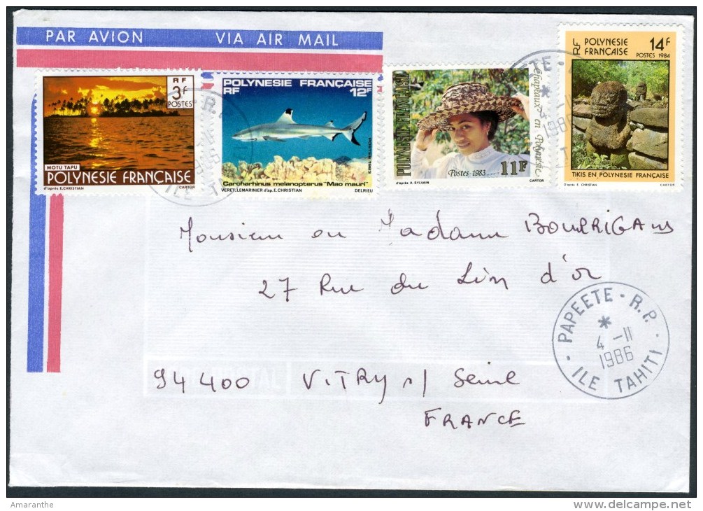 Cachet "PAPEETE RP / Ile Tahiti" - Lettres & Documents