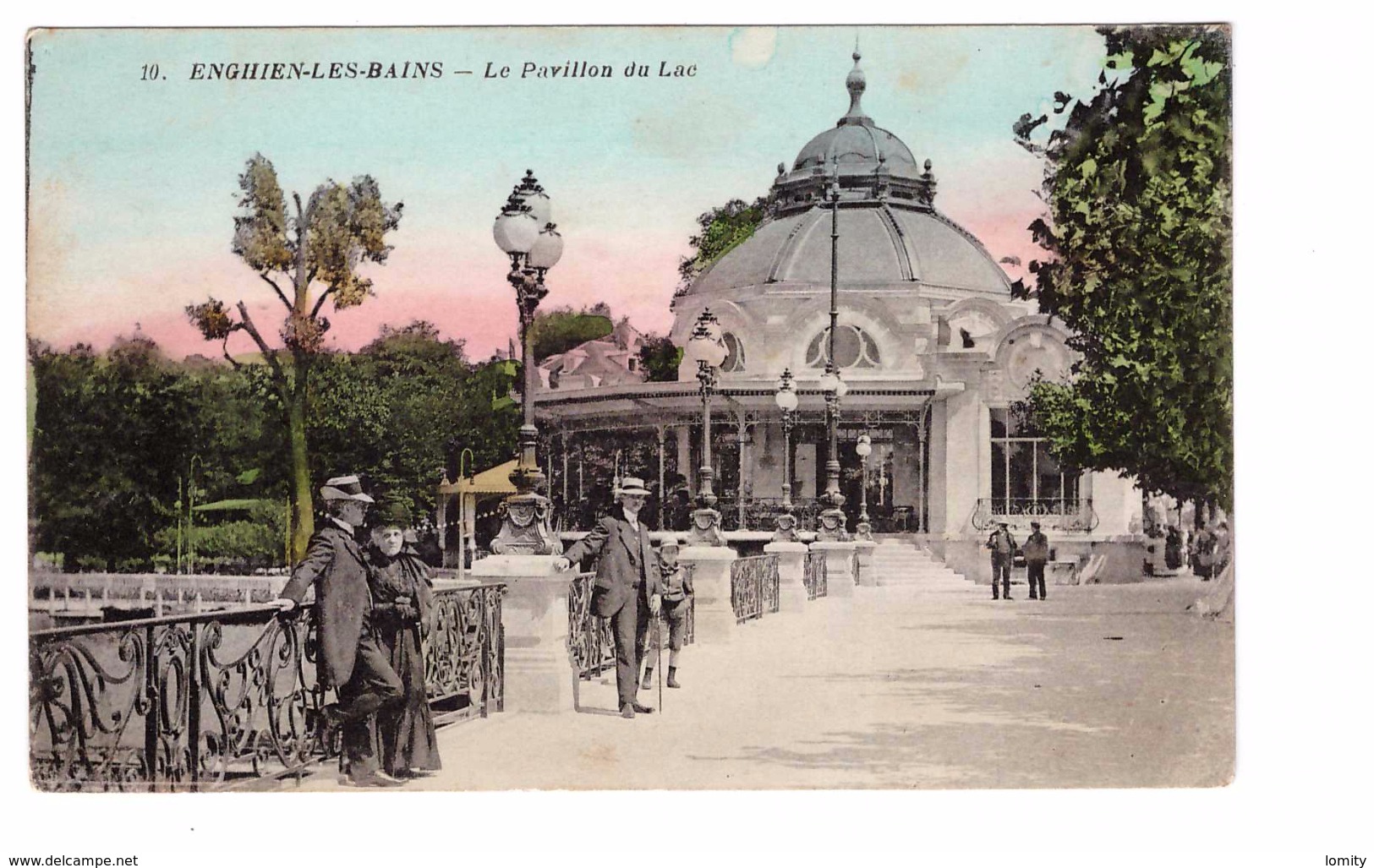 95 Enghien Les Bains Jle Pavillon Du Lac Carte Colorisée Carte Non Voyagée - Enghien Les Bains