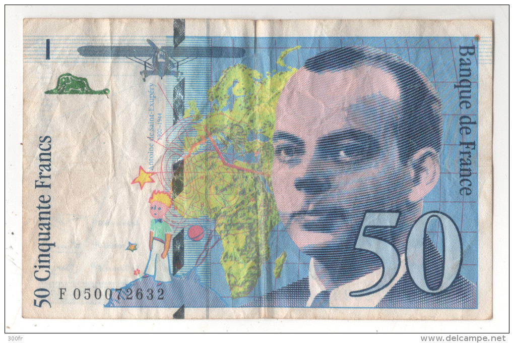 BILLET 50 FRANCS SAINT EXUPERY 1999 F 050072632 - 50 F 1992-1999 ''St Exupéry''