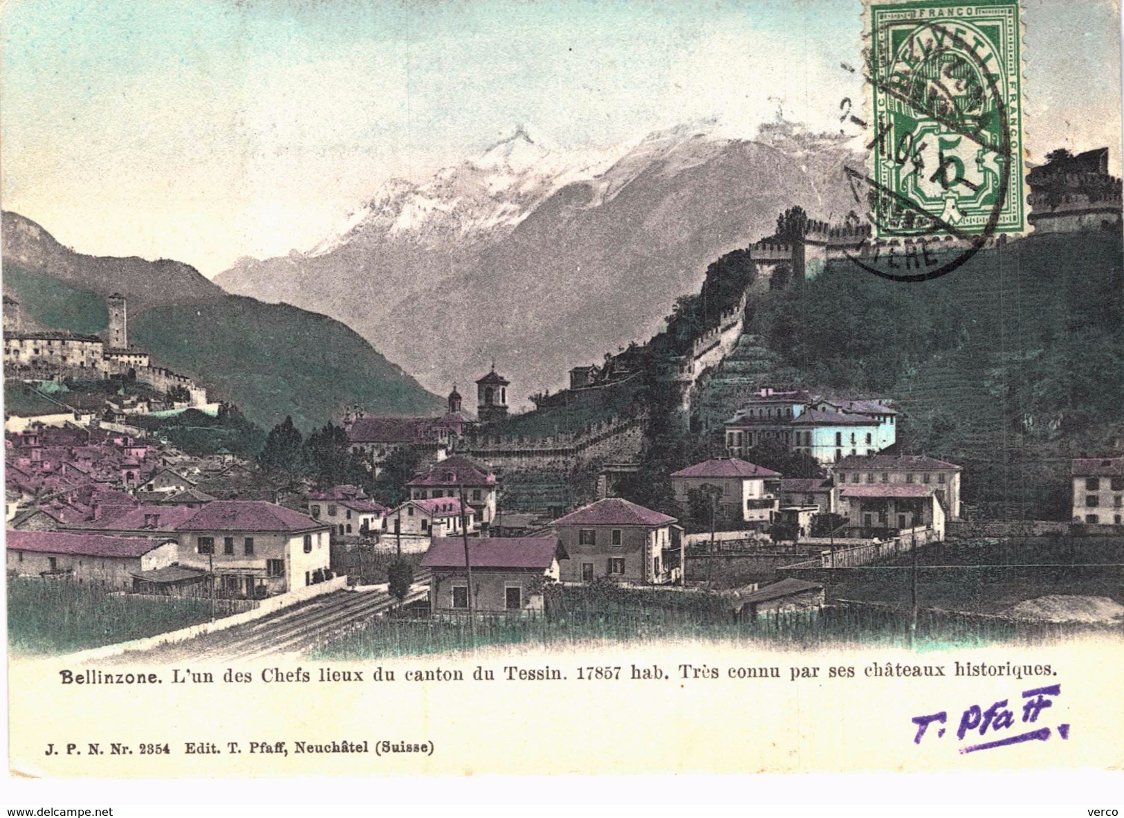 Carte Postale Ancienne De BELLINZONE - Bellinzone