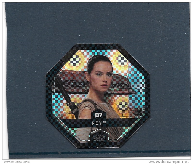 JETON 2016 COLLECTOR. STAR WARS ( LECLERC ).  REY  N° 07   "ASPECT BRILLANT " ( COSMIC SHELLS - Episode II