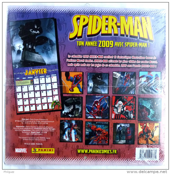 CALENDRIER SPIDERMAN - MARVEL PANINI 2008 Neuf - Agendas & Calendarios