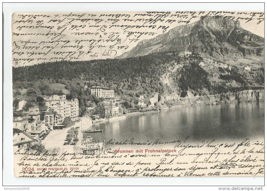 Suisse Schwyz - Brunnen Mit Frohnalpstock 1904 - Sonstige & Ohne Zuordnung