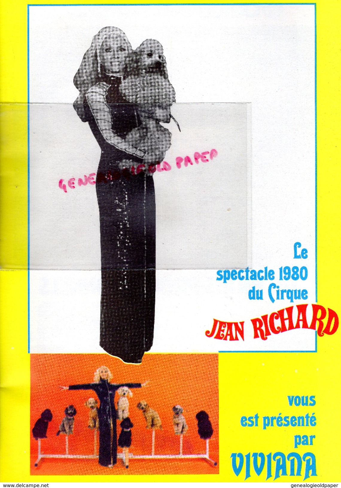 CIRQUE- PROGRAMME JEAN RICHARD-10EME TOURNEE 1978- COGNAC BRUGEROLLE- MATHA- FLYING GALAXY-MAJORETTE-VIVIANA-REMO JENNY- - Programmi