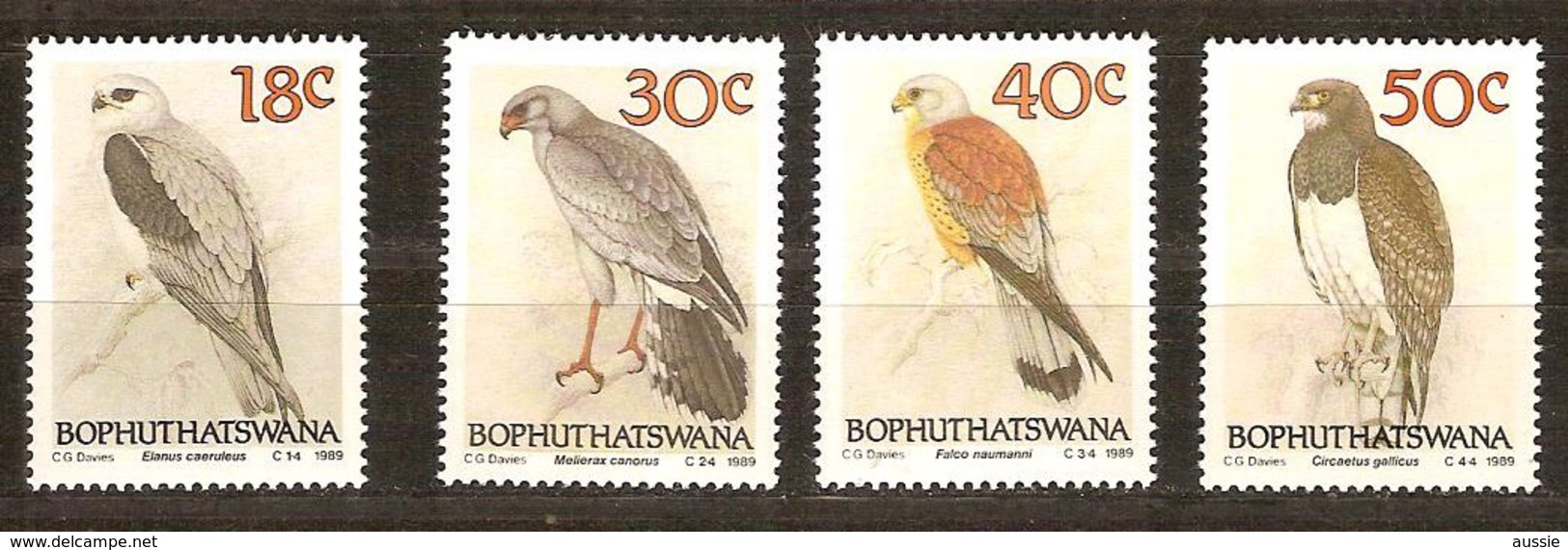 South Africa Du Sud Bophuthatswana 1989 Yvertn° 223-226 *** MNH Cote 8,00 Euro Faune Oiseaux Vogels Birds - Aigles & Rapaces Diurnes