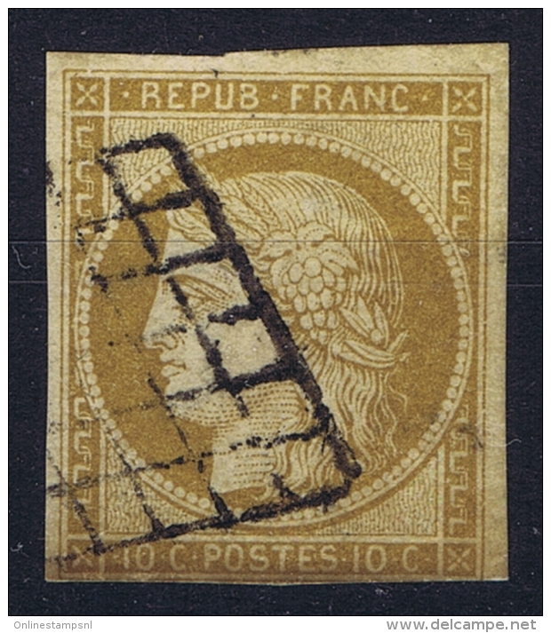 France: Yv Nr 1 Obl Used  Cachet Grille  1850 - 1849-1850 Ceres