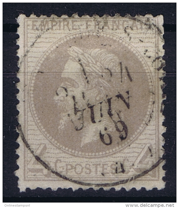 France: Yv Nr 27A  Obl Used 1863 - 1863-1870 Napoléon III Lauré