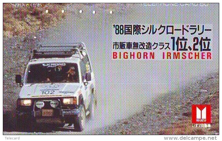 Télécarte Japon RALLYE RALLY RALLEY (1710) ISUZU * AUTO * VOITURE * CAR  Phonecard JAPAN * RACING * TK * - Autos