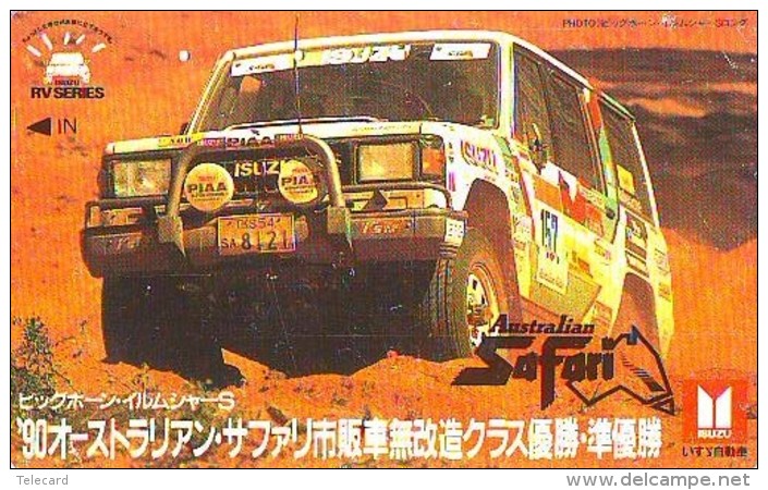 Télécarte Japon RALLYE RALLY RALLEY (1731) ISUZU * AUTO * VOITURE * CAR  Phonecard JAPAN * RACING * TK * - Coches