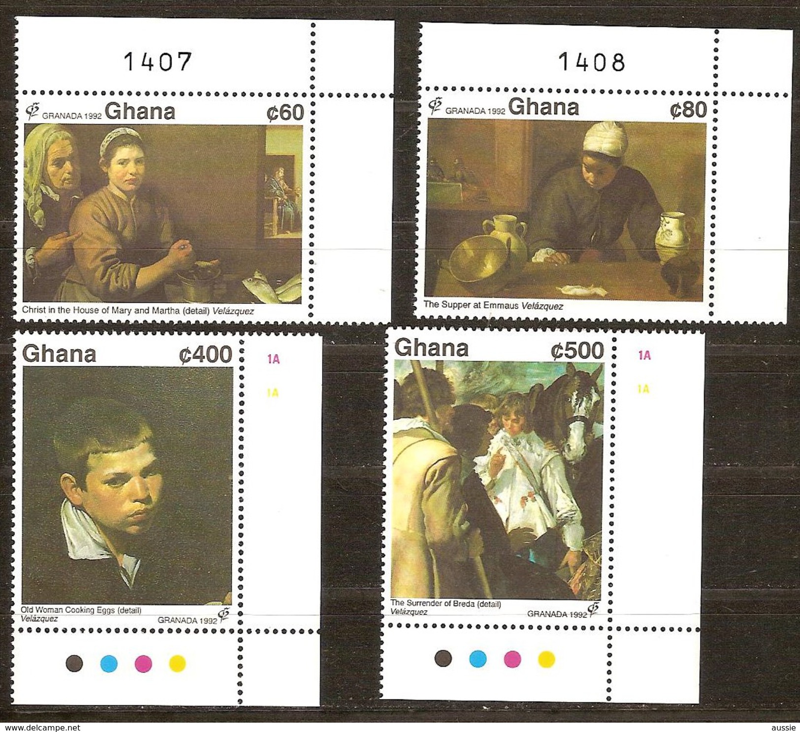 Ghana 1992 Yvertn° 1402-05 *** MNH Cote 50 FF Granada '92 - Ghana (1957-...)