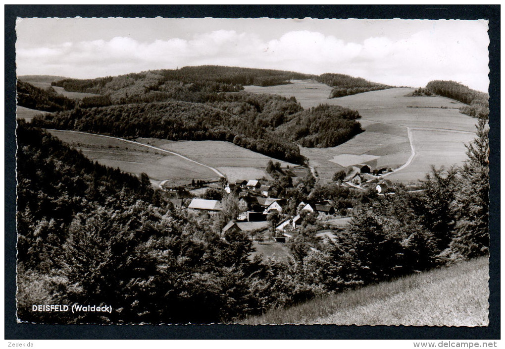 7486 - Alte Ansichtskarte - Deisfeld Waldeck - Landpost Landpoststempel über Korbach 1959 - Ostermann - Korbach