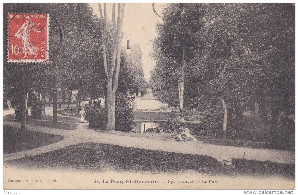 LE PECQ SAINT GERMAIN 78 SPA FRANCAIS LE PARC BELLE CARTE  RARE !!! - Le Pecq