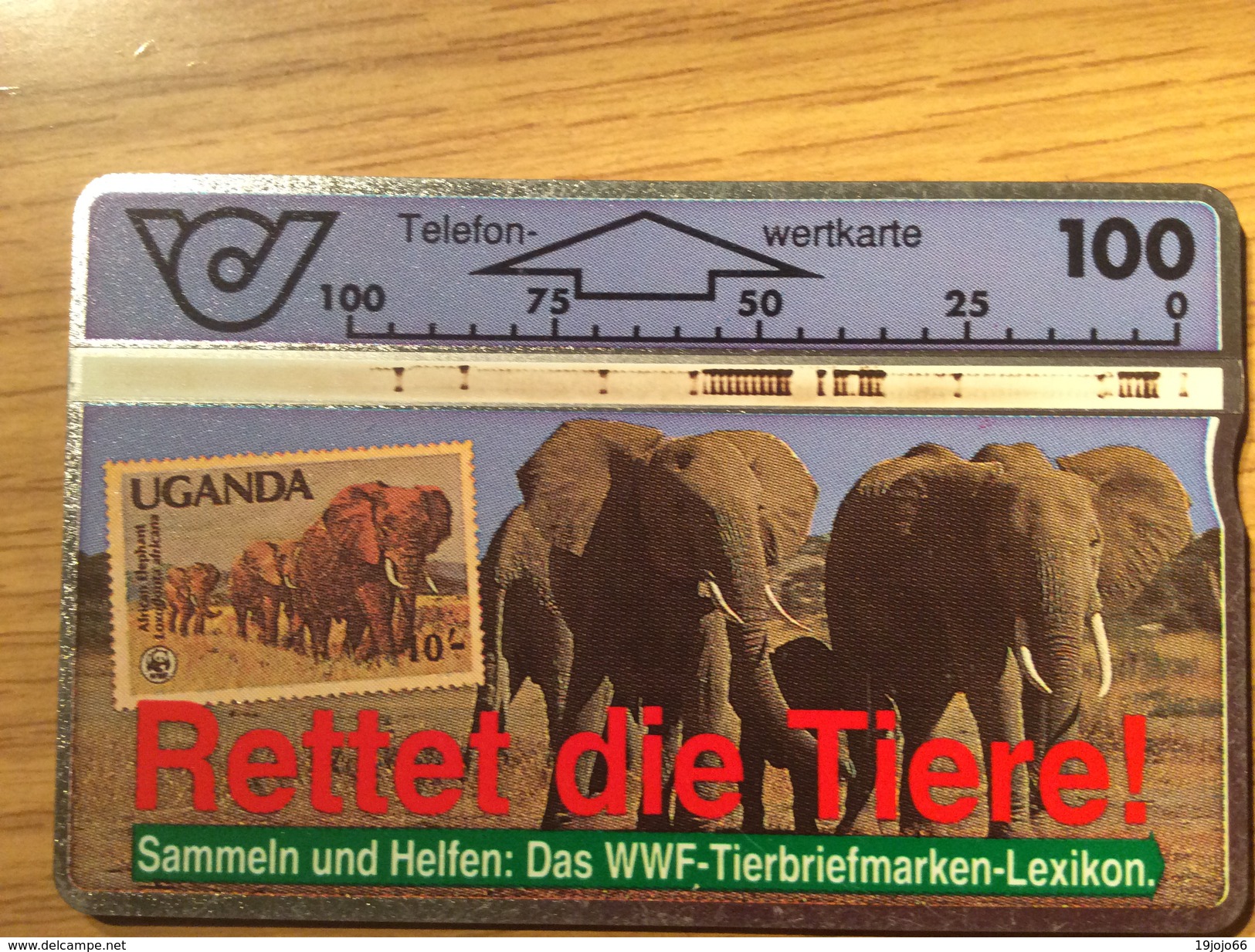 100u  Elefants  - Wertkarte  -  Used  Nr .106G - Oesterreich