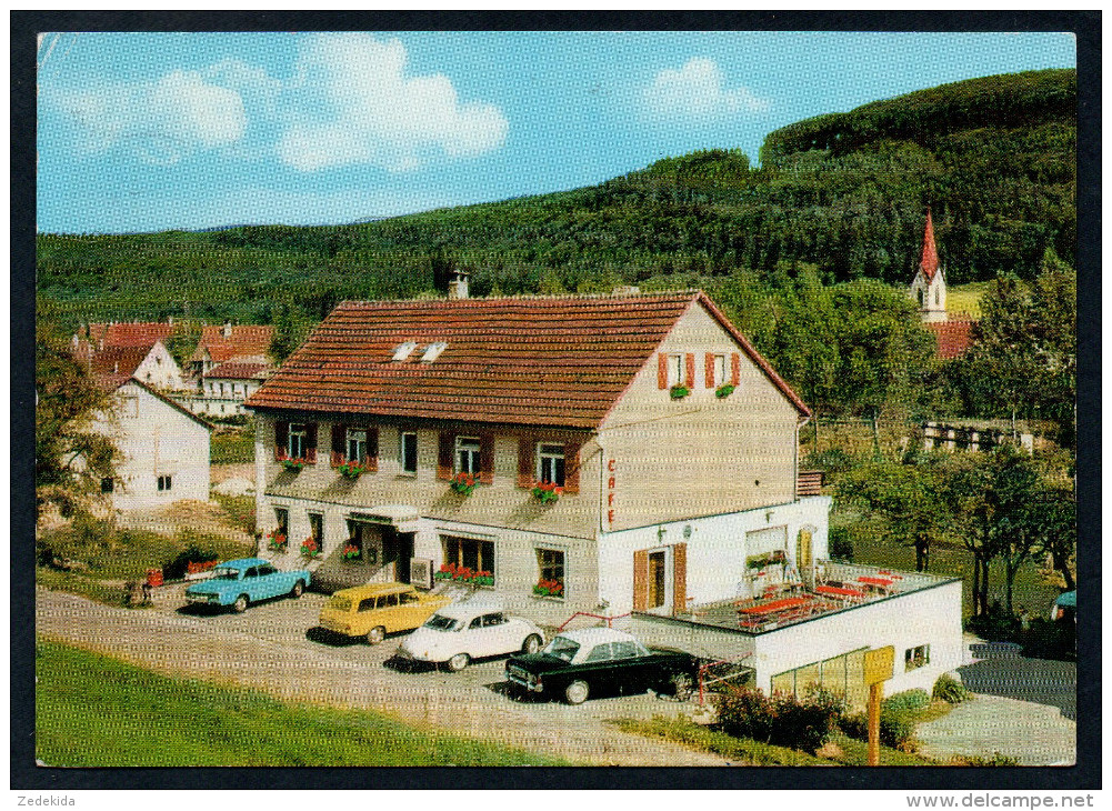 7410 - Alte Ansichtskarte - Glatt - Cafe Gaststätte Pension - Sulz Am Neckar - Gel 1970 Sonderstempel - Auto - Rottweil