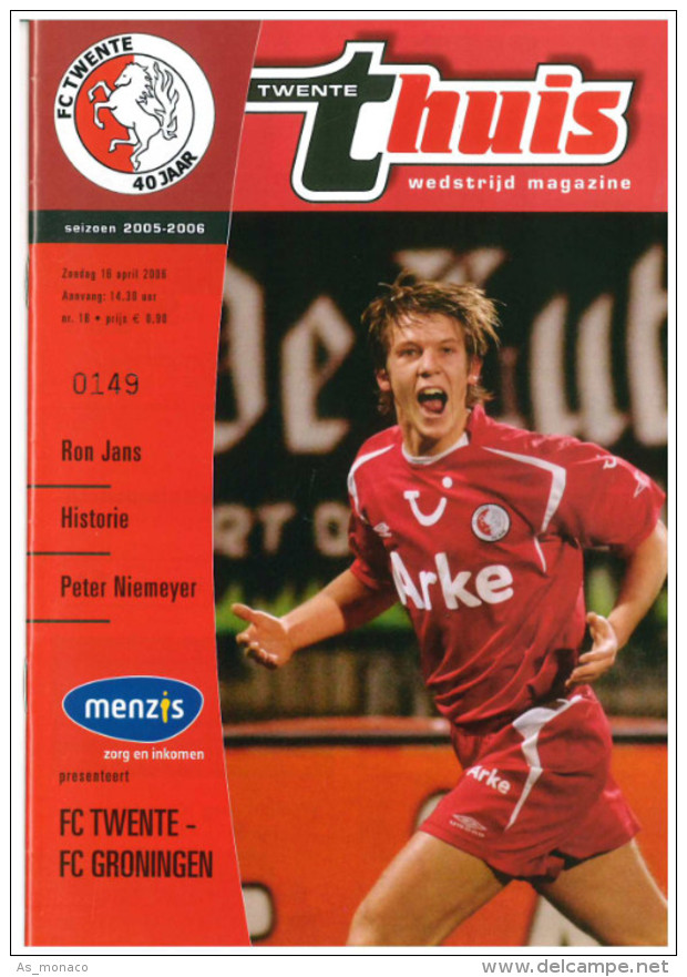 Programme Football 2005 2006 : Twente Enschede V FC Groningen (Holland) - Books