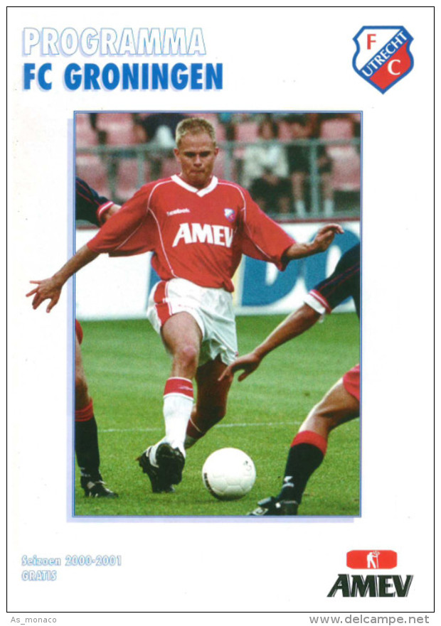 Programme Football 2000 2001 : FC Utrecht V FC Groningen (Holland) - Boeken