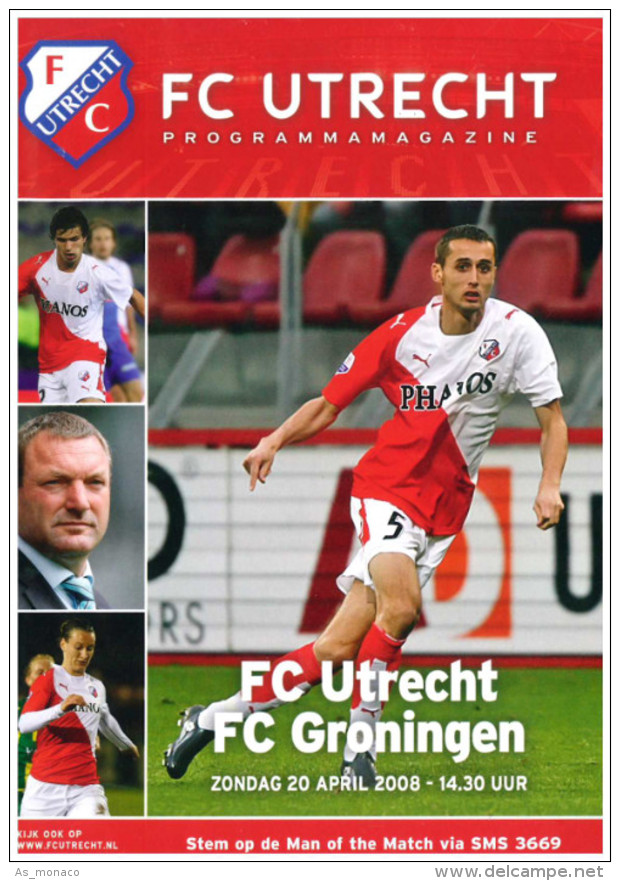 Programme Football 2007 2008 : FC Utrecht V FC Groningen (Holland) - Boeken