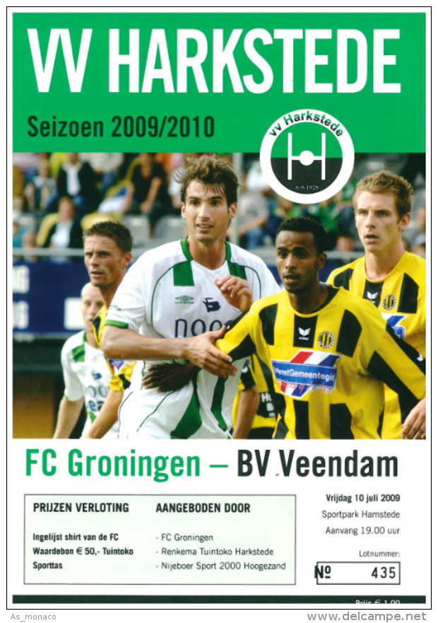 Programme Football 2009 2010 : Veendam V FC Groningen (Holland) FRIENDLY Bij Harkstede - Boeken