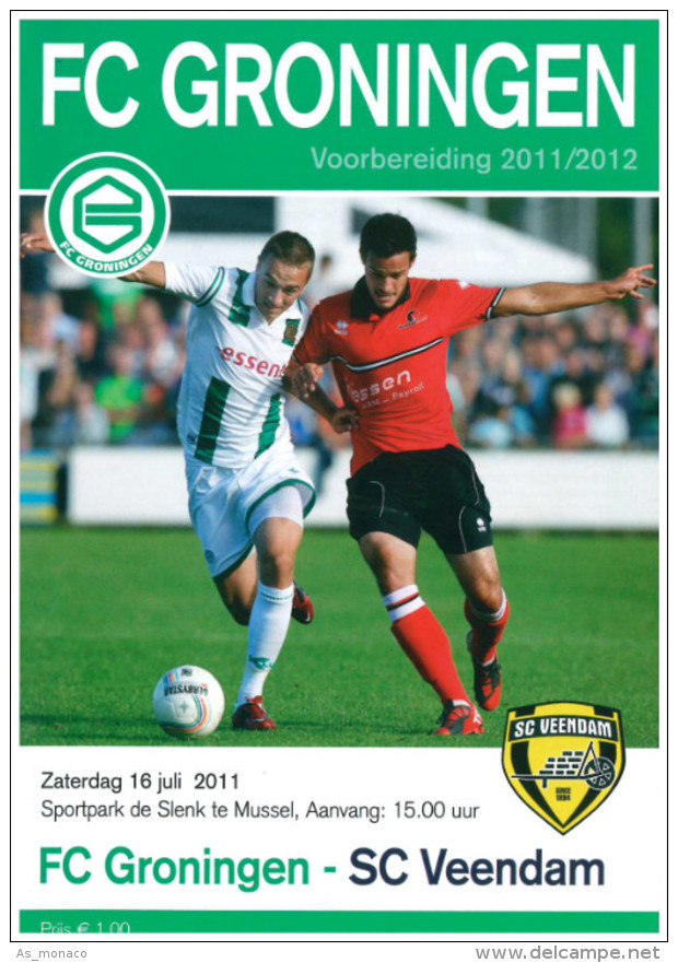 Programme Football 2011 2012 : Veendam V FC Groningen (Holland) FRIENDLY In Mussel - Boeken