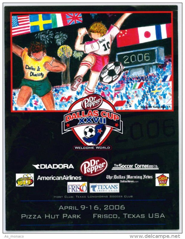 Programme Football 2006 Youth Tournament Dallas Dr Pepper Cup USA : FC Groningen, Blackburn Rovers, Manchester - Books