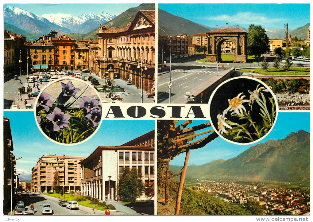 Aosta, Val D'Aosta , Italy Postcard Posted 1972 Stamp - Aosta