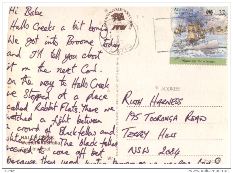 (PF 505) Australia - WA - Hall's Creek (with Stamp At Back Of Postcard) - The Red Centre