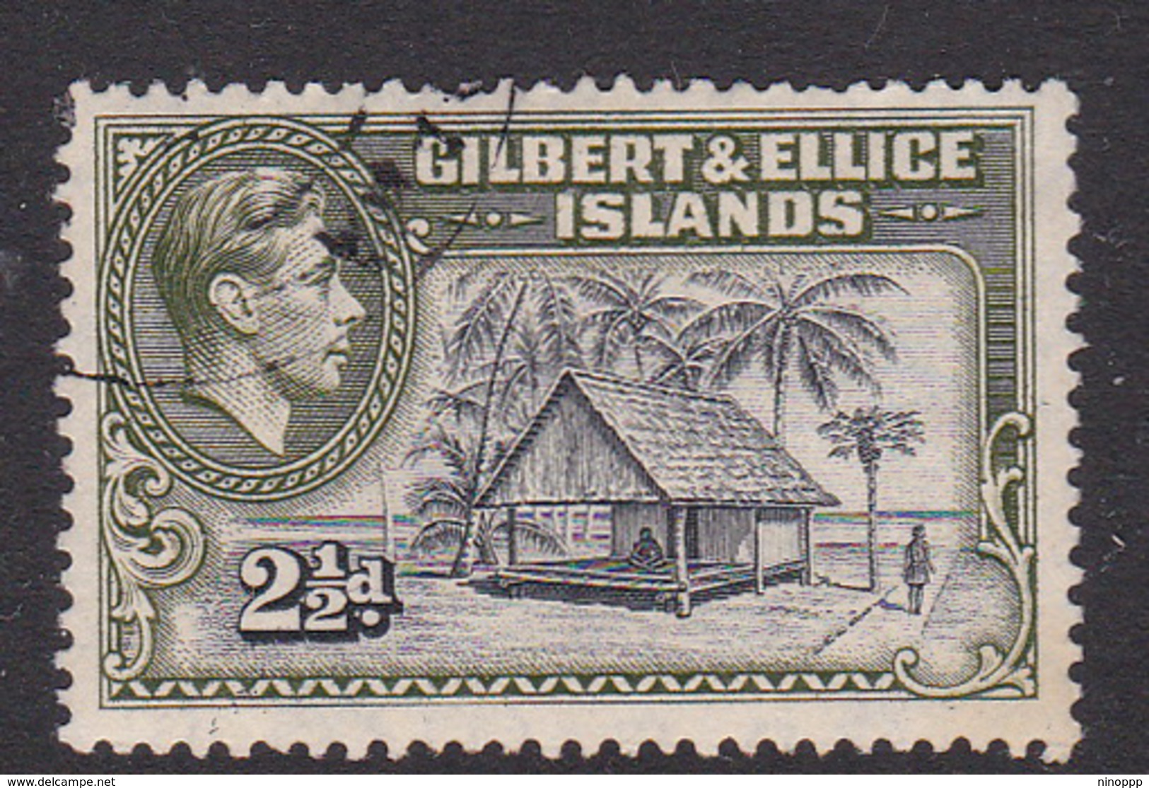 Gilbert And Ellice Islands SG 47 1939 King George VI Two And Half Pence Used - Gilbert & Ellice Islands (...-1979)