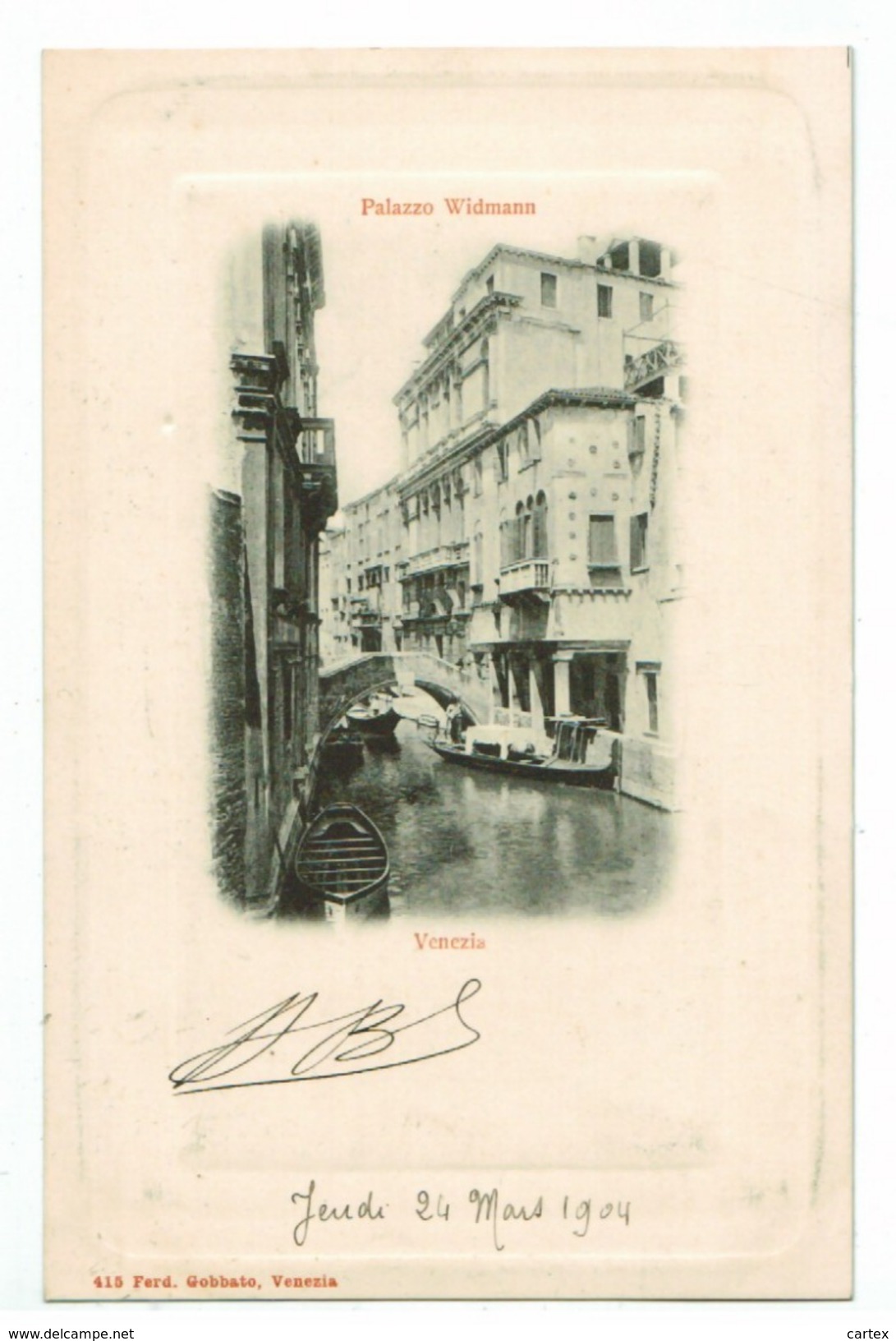 13667 Cpa  VENEZIA  ;Palazzo Wildmann   ( Precurseur ,  Annotée De 1904 , Pas Utilisée ) ACHAT DIRECT ! - Venezia