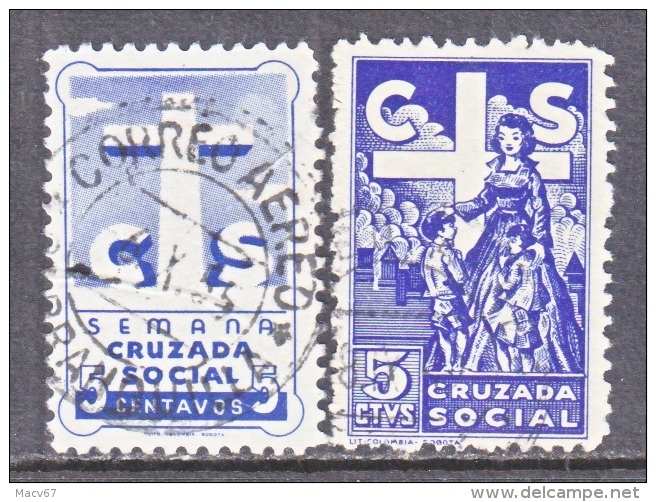 COLUMBIA   CRUZADA  SOCIAL   CHARITY  LABELS    (o) - Colombia