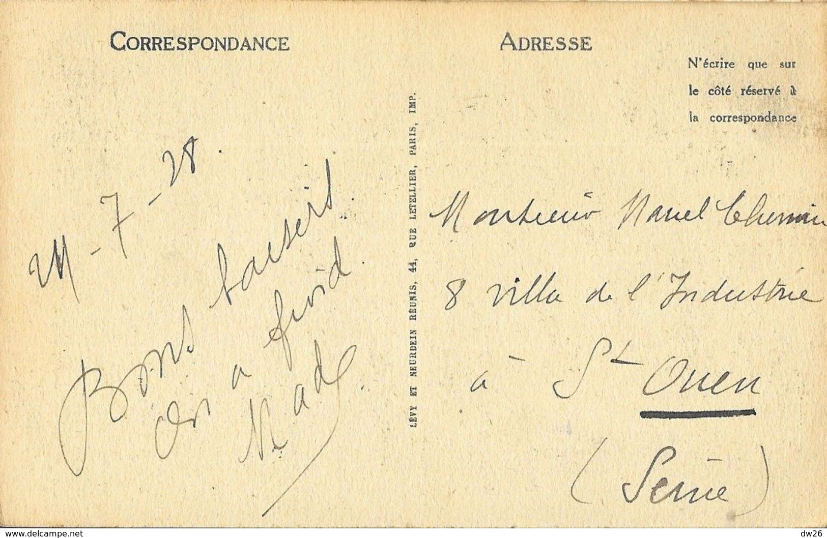 Le Tréport (Seine-Inférieure) - La Plage Et Les Villa - Carte LL N° 22 (timbre 30c Surchargé) - Le Treport