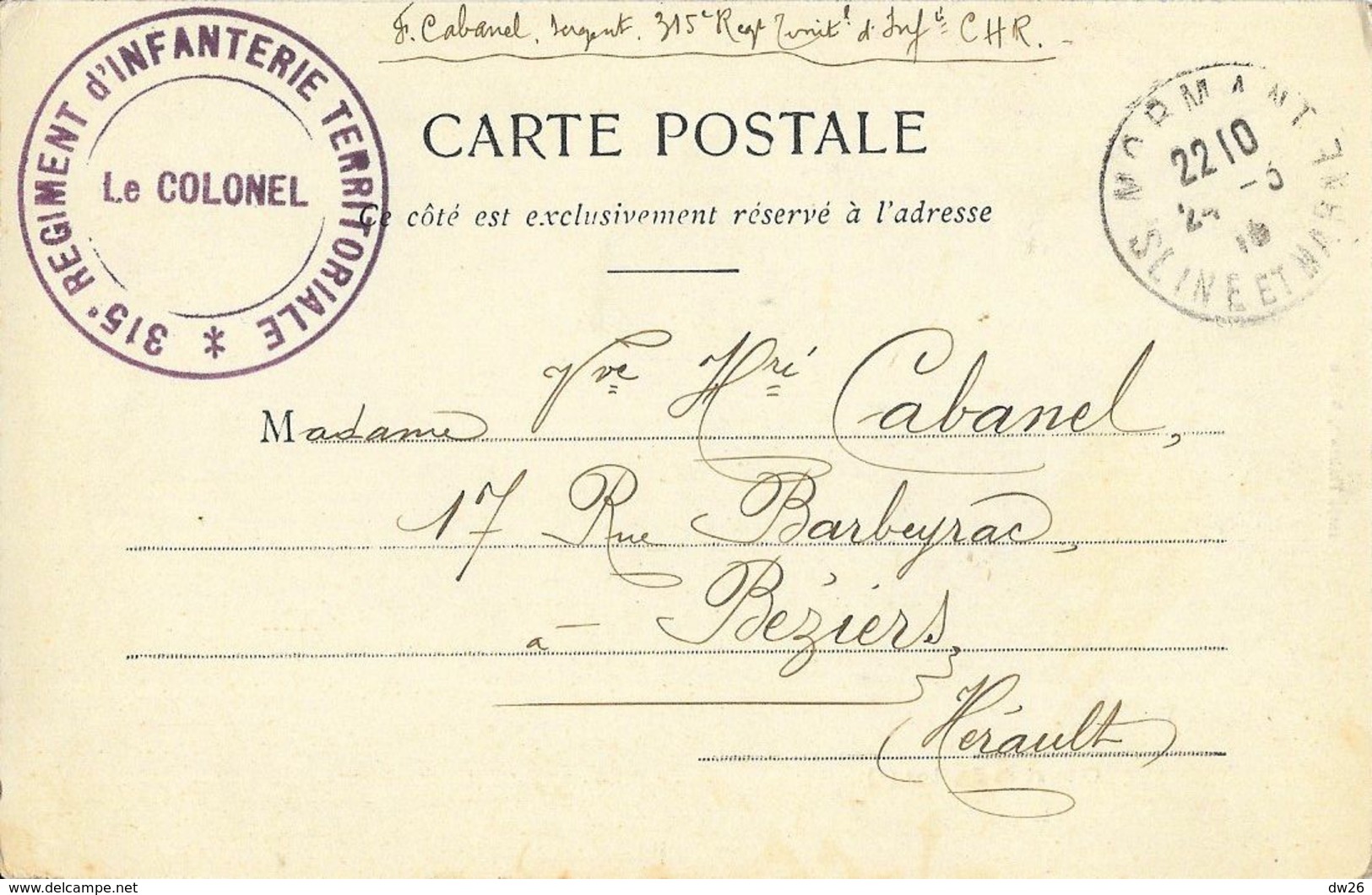 Château De Bombon - Edition Thibault - Carte Précurseur N° 6 (correspondance Sergent Cabanel 1915) - Autres & Non Classés