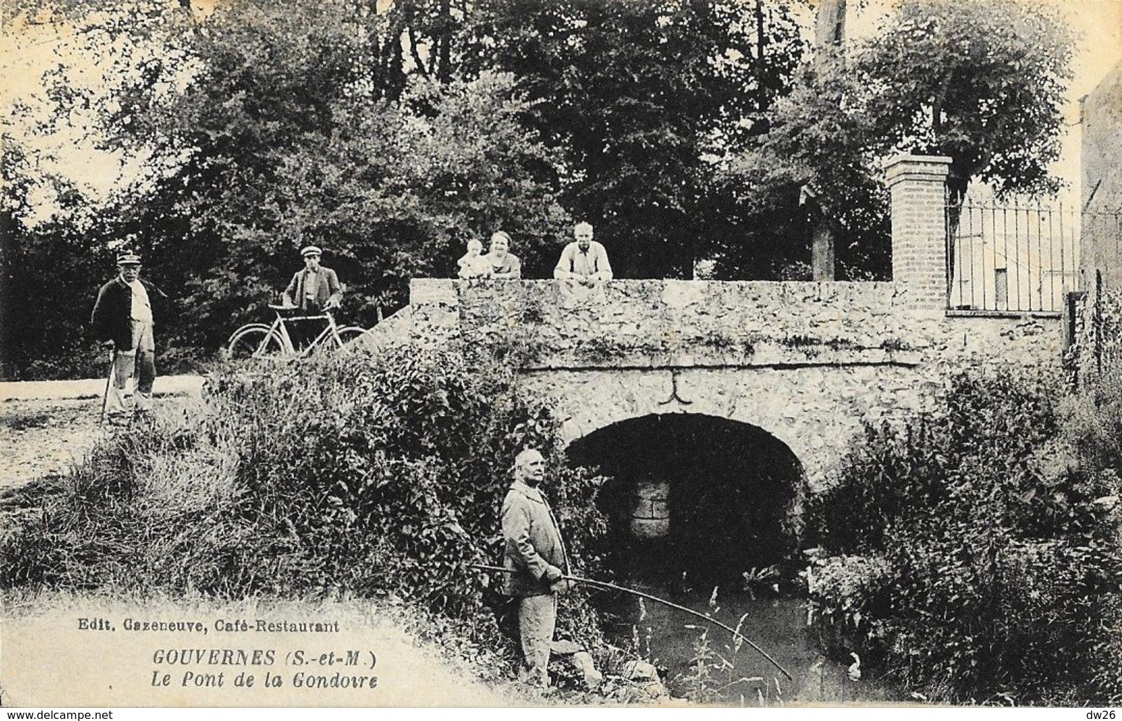 Gouvernes (Seine-et-Marne) - Le Pont De La Gondoire (pêcheur) - Edition Cazeneuve - Autres & Non Classés