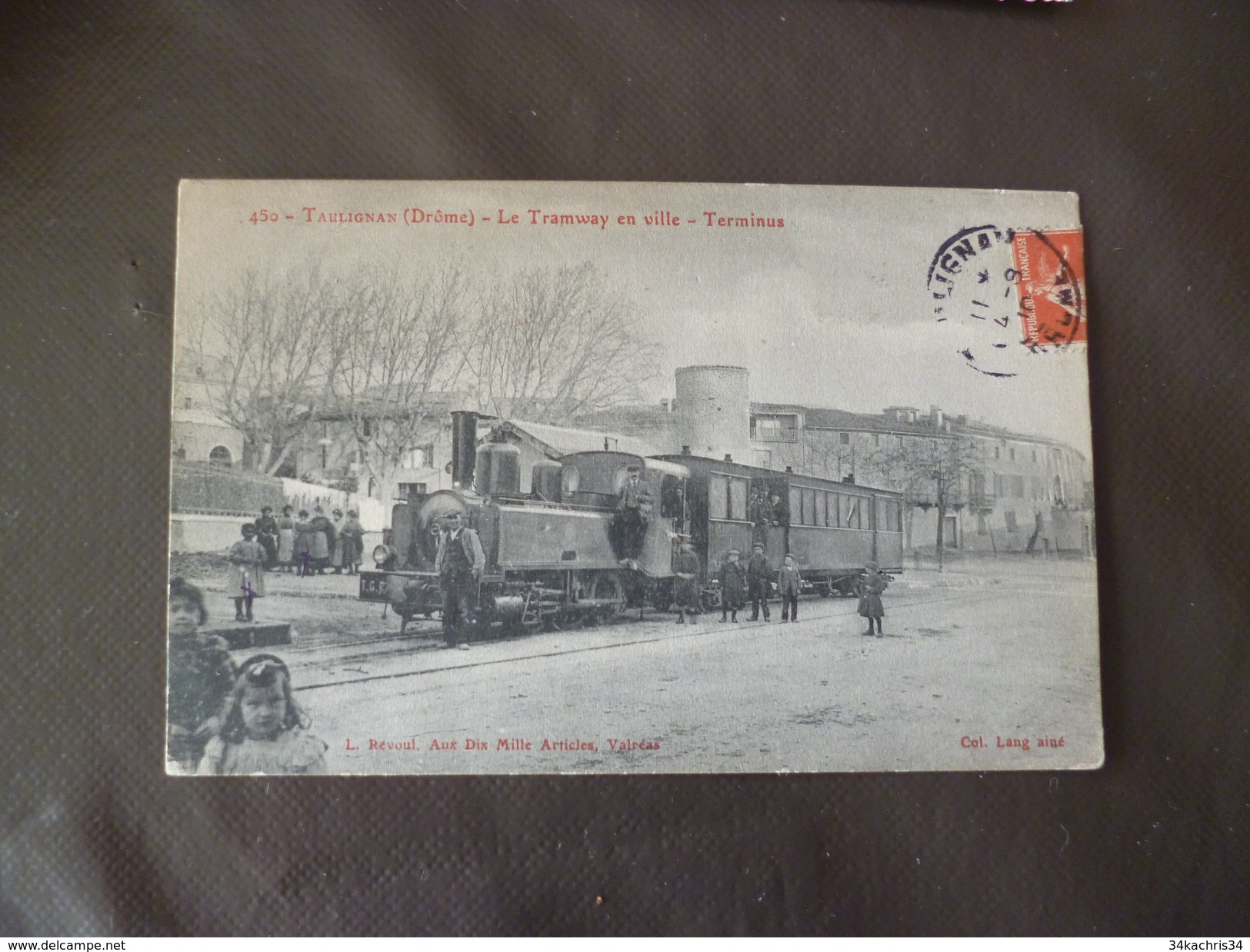 CPA 26 Drôme Taulignan Le Tramway En Ville Terminus - Sonstige & Ohne Zuordnung