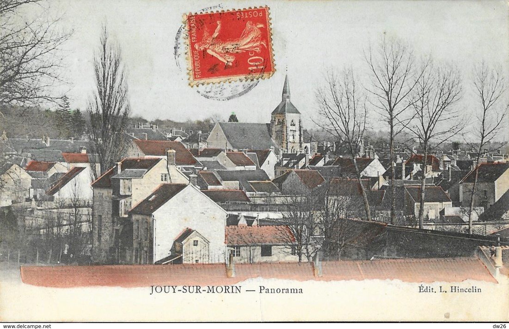 Jouy-sur-Morin (Seine-et-Marne) - Panorama - Edition L. Hincelin - Carte Colorisée - Autres & Non Classés