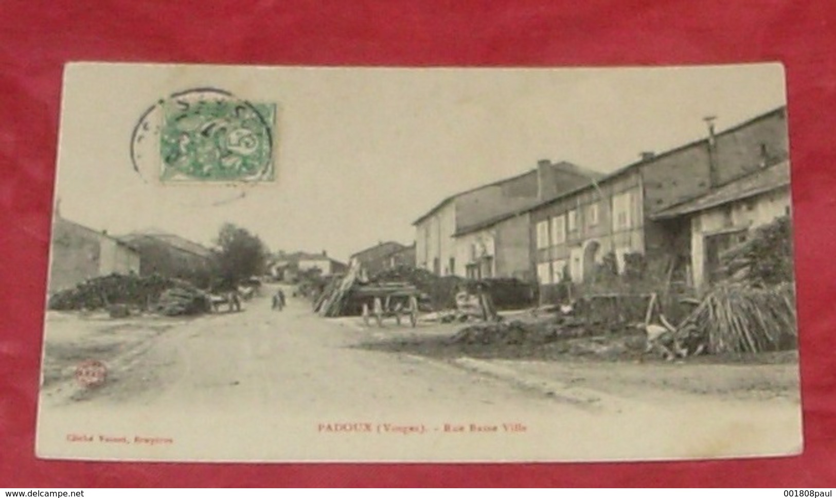 88 - Padoux - ( Vosges ) - Rue Basse Ville :::: Tampon 1907   ------- 390 - Autres & Non Classés