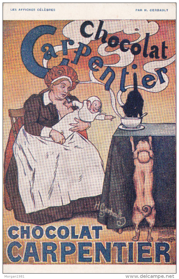 LES AFFICHES CELEBRES  PAR H. GERBAULT   CHOCOLAT CARPENTIER EDIT.RAPHAEL TUCK - Werbepostkarten