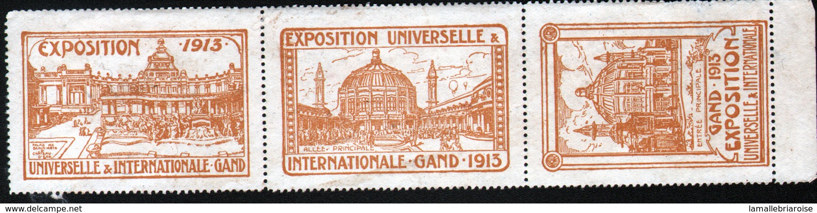 3 VIGNETTES ( SANS GOMME ) DE L'EXPOSITION DE GAND 1913 - Other & Unclassified