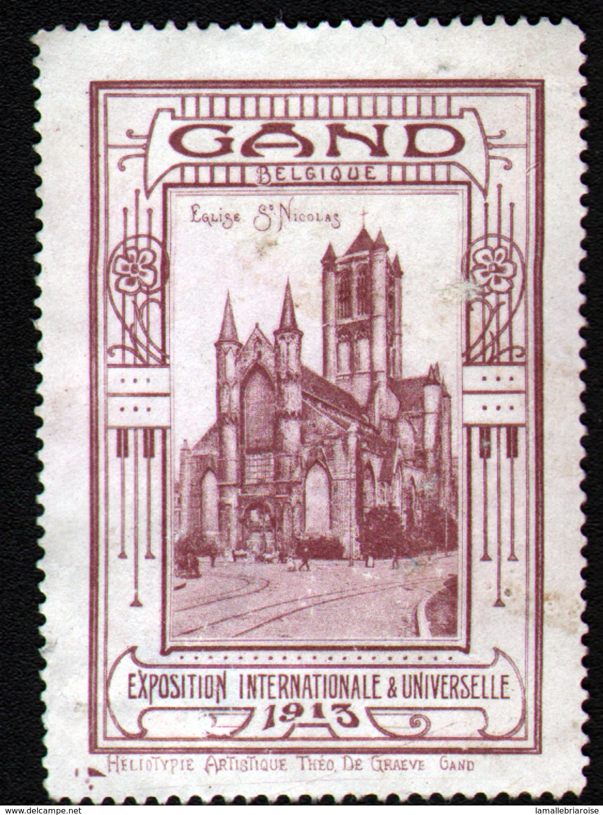 VIGNETTE ( SANS GOMME ) DE L'EXPOSITION DE GAND 1913 - Autres & Non Classés