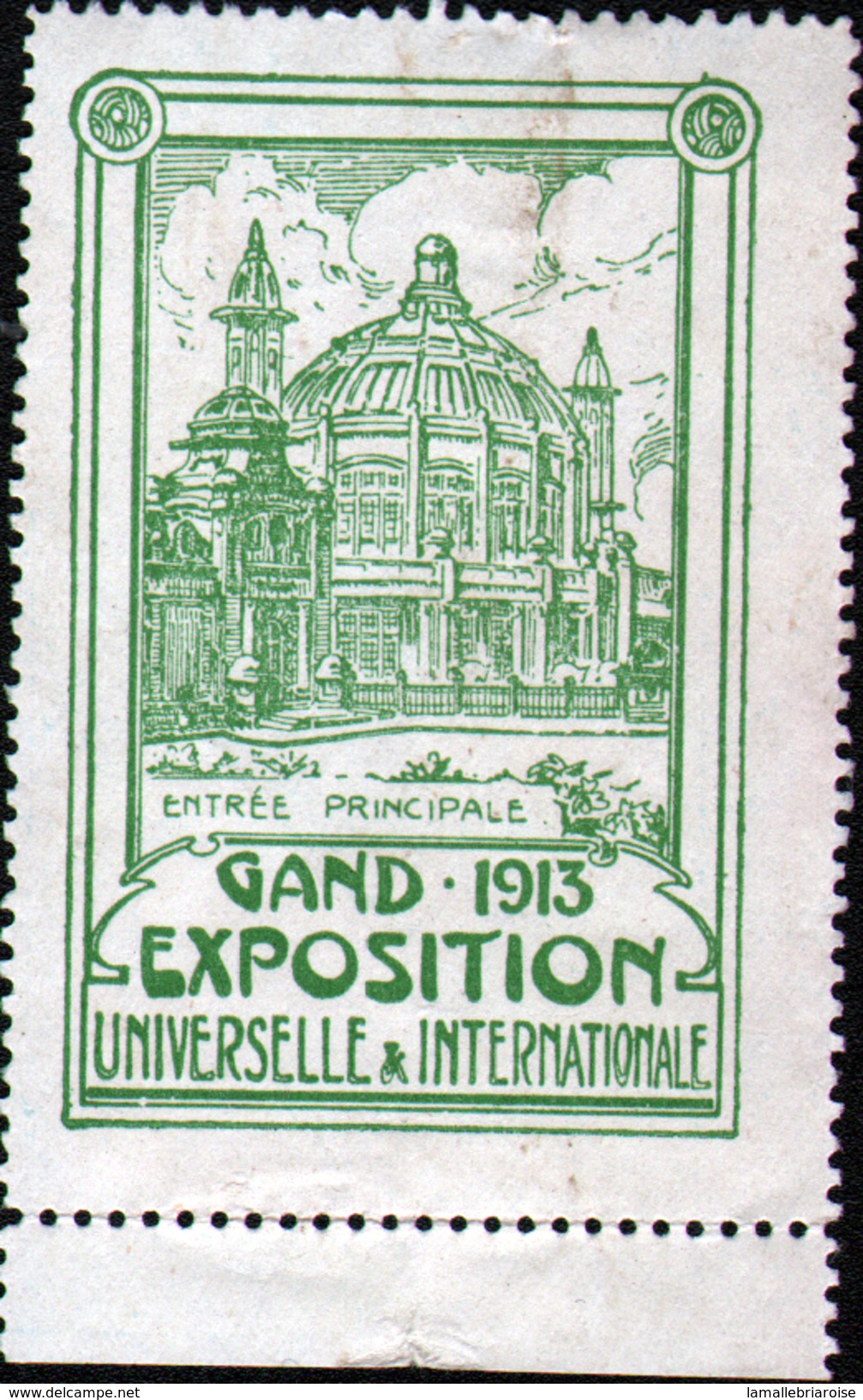 VIGNETTE ( SANS GOMME ) DE L'EXPOSITION DE GAND 1913 - Autres & Non Classés