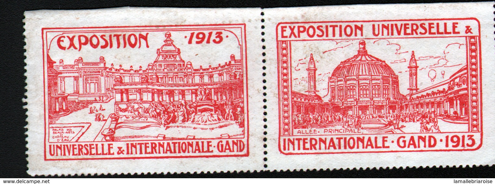 2 VIGNETTES ( SANS GOMME ) DE L'EXPOSITION DE GAND 1913 - Autres & Non Classés