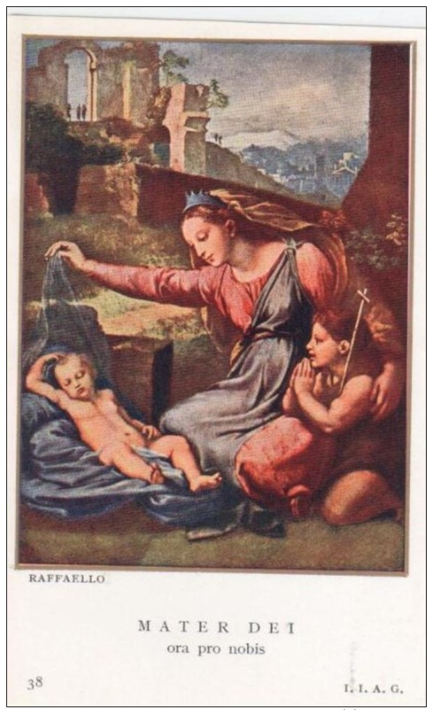 SANTINO  HOLY CARD - MATER DEI - Edizioni: I. I. A. G. - N. 38 - " CROMO" *** - Santini