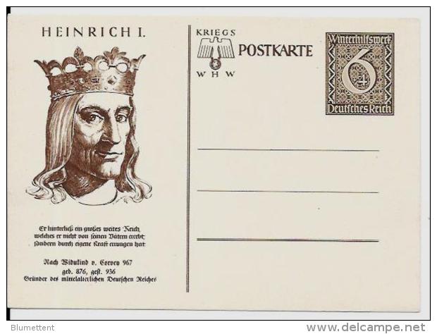 CPSM Allemagne Germanie Entier Postal Non Circulé Patriotique Période Guerre Nazis HEINRICH I - Sonstige & Ohne Zuordnung