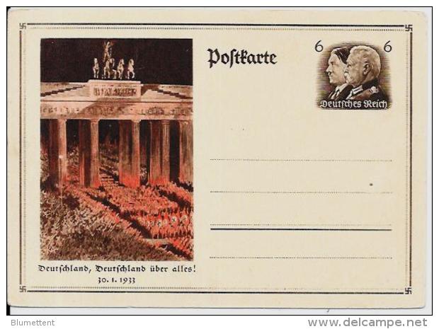 CPSM Allemagne Germanie Entier Postal Non Circulé Patriotique Période Guerre Nazis - Autres & Non Classés