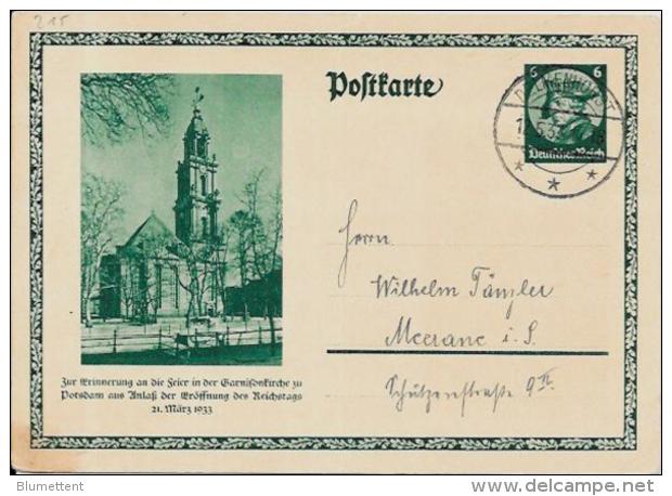CPSM Allemagne Germanie Entier Postal Circulé Patriotique Période Guerre Nazis - Sonstige & Ohne Zuordnung