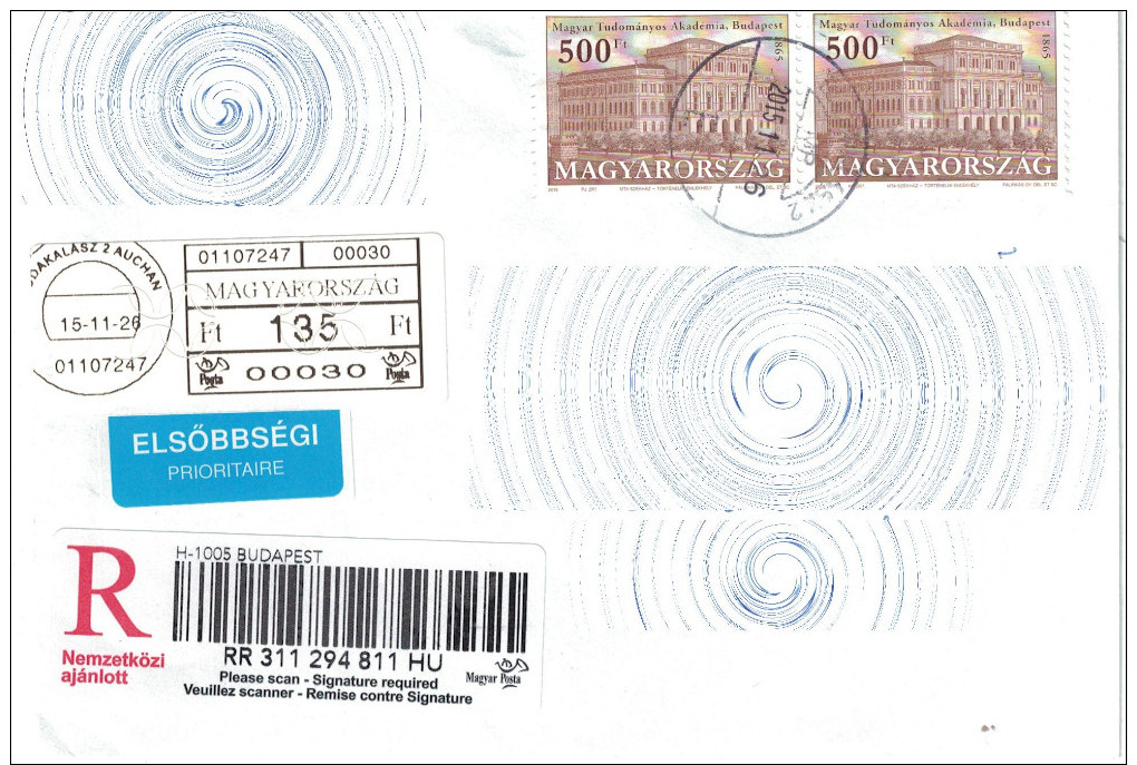 B 53, Hungary, Used Cover, 2015 + IPH - Covers & Documents