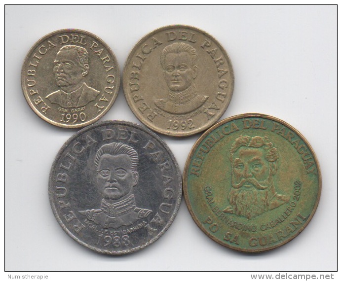 Paraguay : Lot De 4 Pièces 1988-2002 - Paraguay