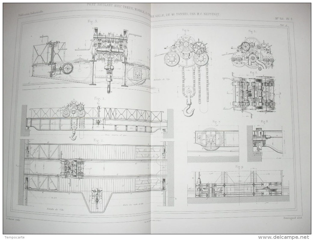 Pont Roulant Avec Treuil Mobile, à Chaine Galle, De 40 Tonnes - Machines