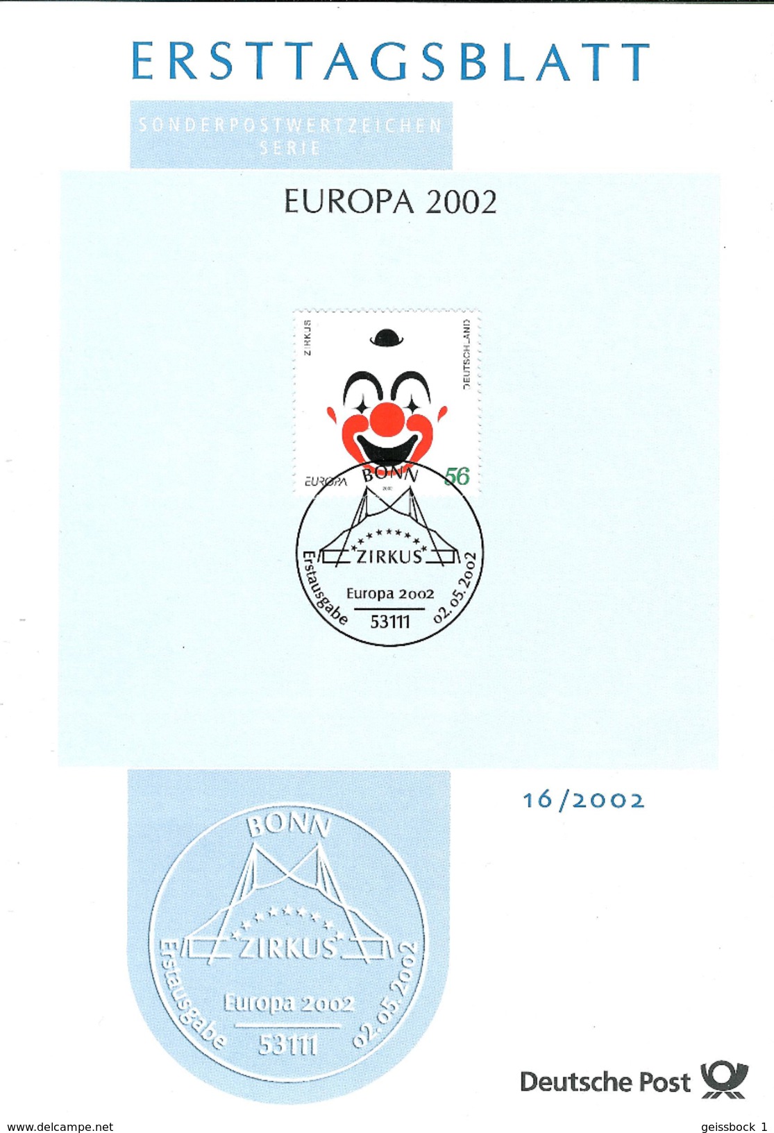 Bund 2002: Mi.-Nr. 2272: ETB Europa    ( C018) - 2001-2010