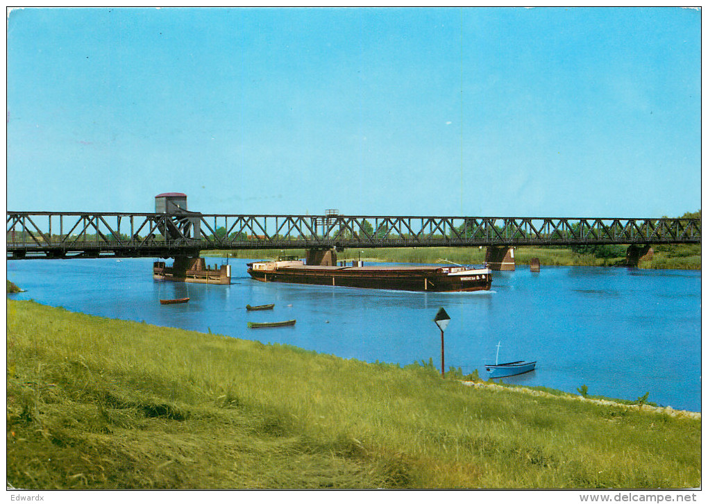 Friesenbrucke Bridge, Weener / Ems, Germany Postcard Posted 1978 Stamp - Leer